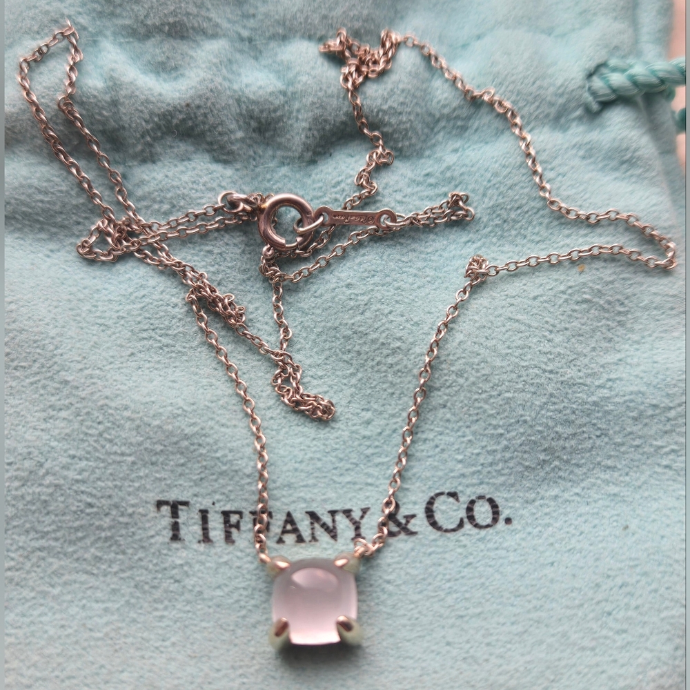 Tiffany & Co Milky Quartz Sugar Stack Necklace